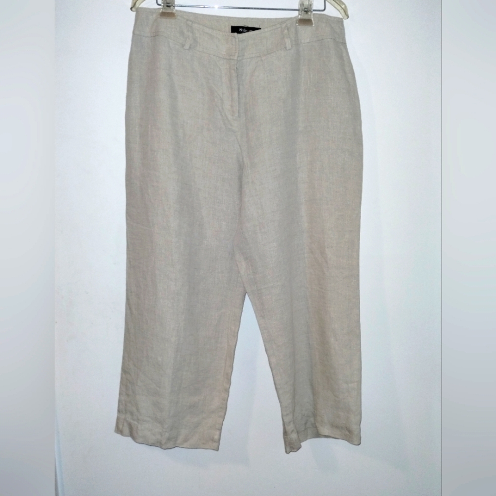 Style & Co. Cream linen pants